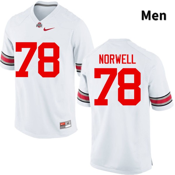 Ohio State Buckeyes Andrew Norwell Men's #78 White Game Stitched College Football Jersey